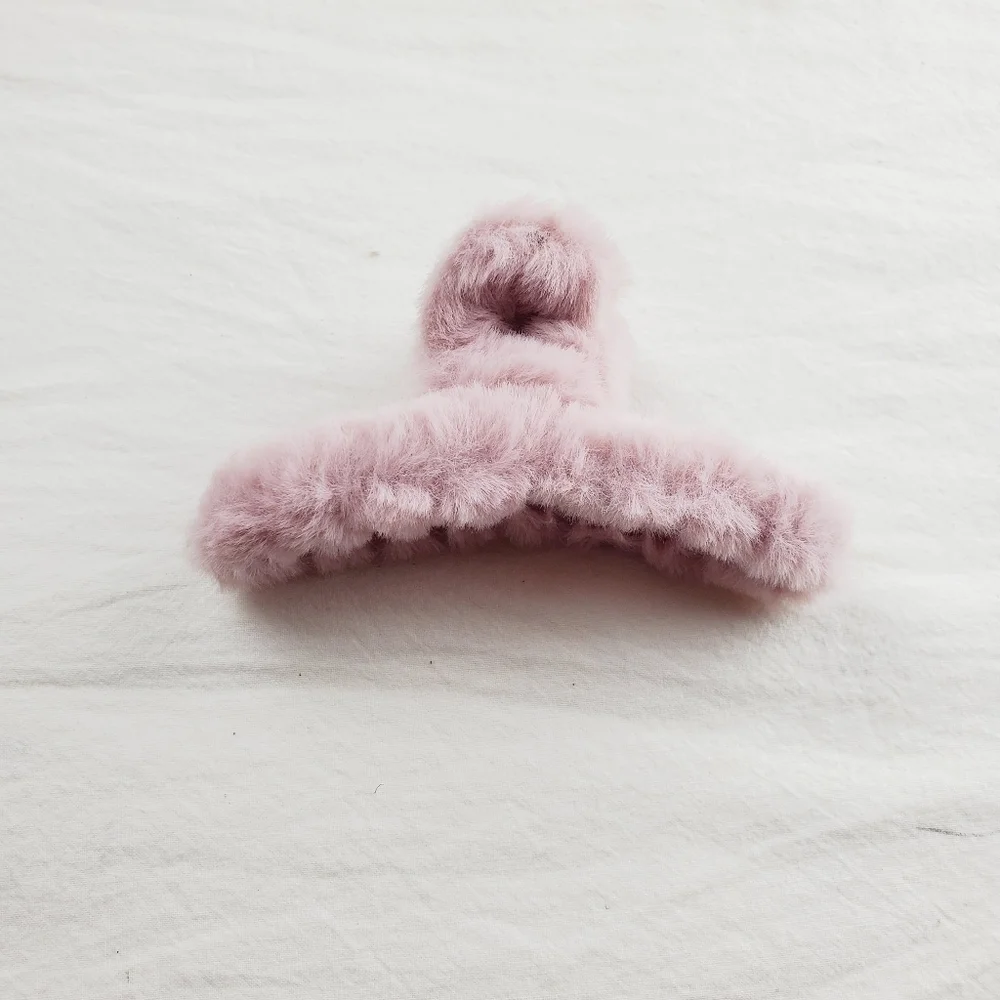 Plush hair claw clip hair accessories